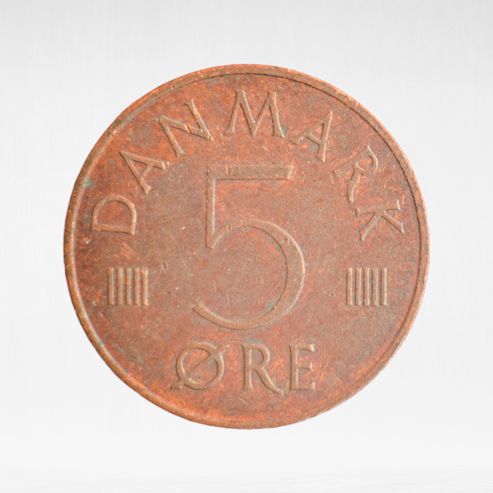 Denmark, 5 Øre - Margrethe II, 1976, VF