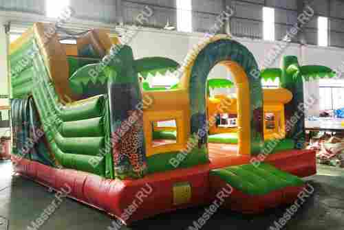 Коммерческий надувной батут "Сафари джунгли" 5,5*4,5*3,5 м