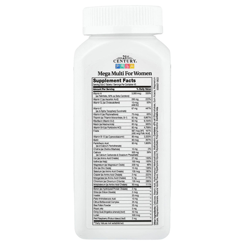 21st Century, Mega Multi, мультивитамины для женщин, 90 таблеток