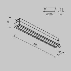 Светильник встраиваемый светодиодный Maytoni   DL100-12W2.7-3-4K-W