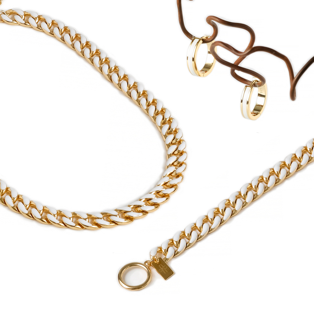 white enamel set extra