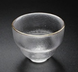 243042.11 Пиала серия ЛЕДЯНОЙ УЗОР "Вьюга" стекло, 60 мл, золотой ободок, утолщ. стенки