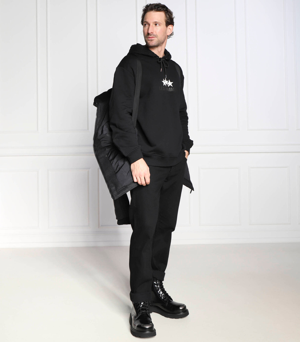 хлопковая куртка на подтяжках Les Hommes - черный(LF2281000212)