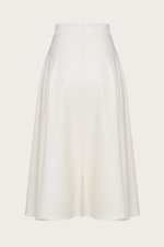 Белая юбка-миди со шнуровкой на поясе "Фелиция"