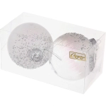 Набор шаров «Сказочная полночь» 10 см (в наборе 2 шт), Белый