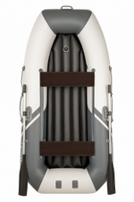 YACHTMAN-260 МНД НАДУВНОЕ ДНО (Яхтман) белый-серый (лодка ПВХ с усилением)