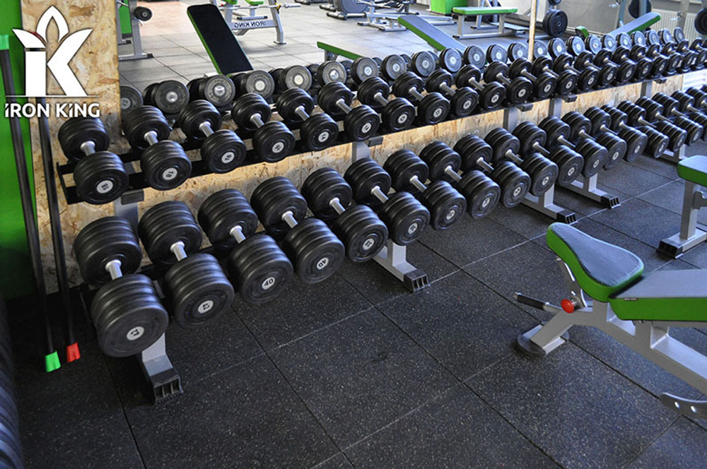 Стойка для профессиональных гантель на 12 пар горизонтальная Белый