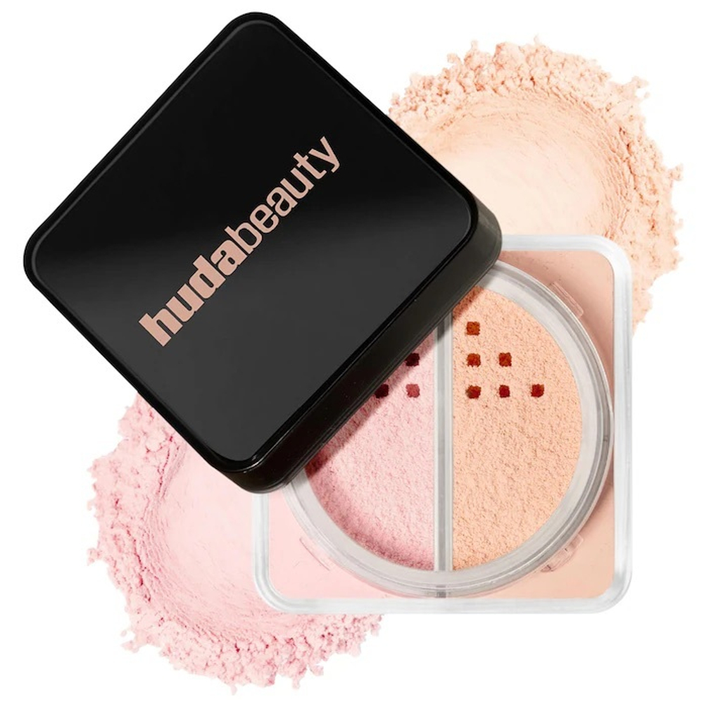 Huda Beauty Easy Bake Loose Powder Brightening + Correcting Duo - Cherry Peach
