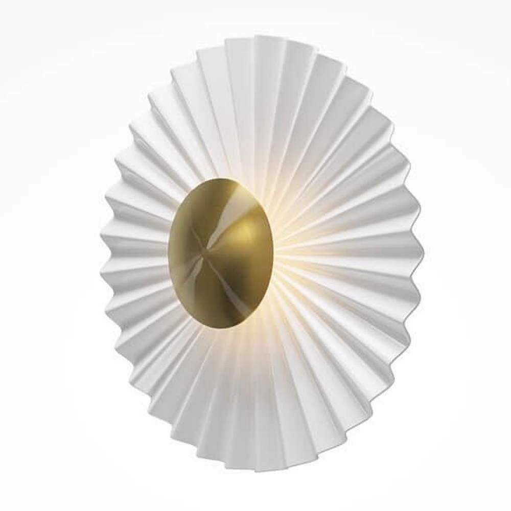 Элегантный светильник в двух размерах 25 и 30 см в белом цвете с латунными вставками 🤍