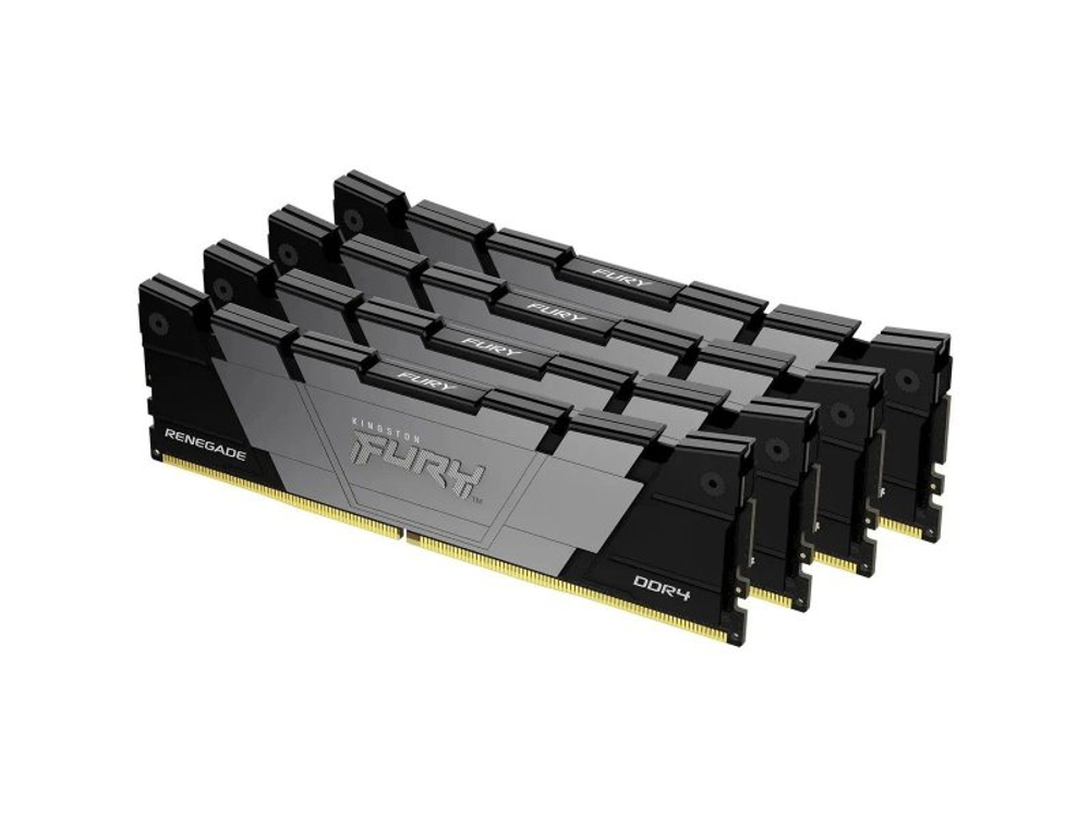 Оперативная память Kingston Fury Renegade Black KF432C16RB2K4/32, DDR4 4х 32ГБ 3200 МГц, DIMM, RTL