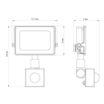 Прожектор светодиодный с датчиком 30Вт Ultraflash LFL-3002S C02