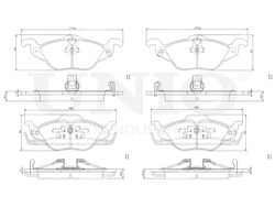 Колодки тормозные диск. передние UNIO BRP-20414