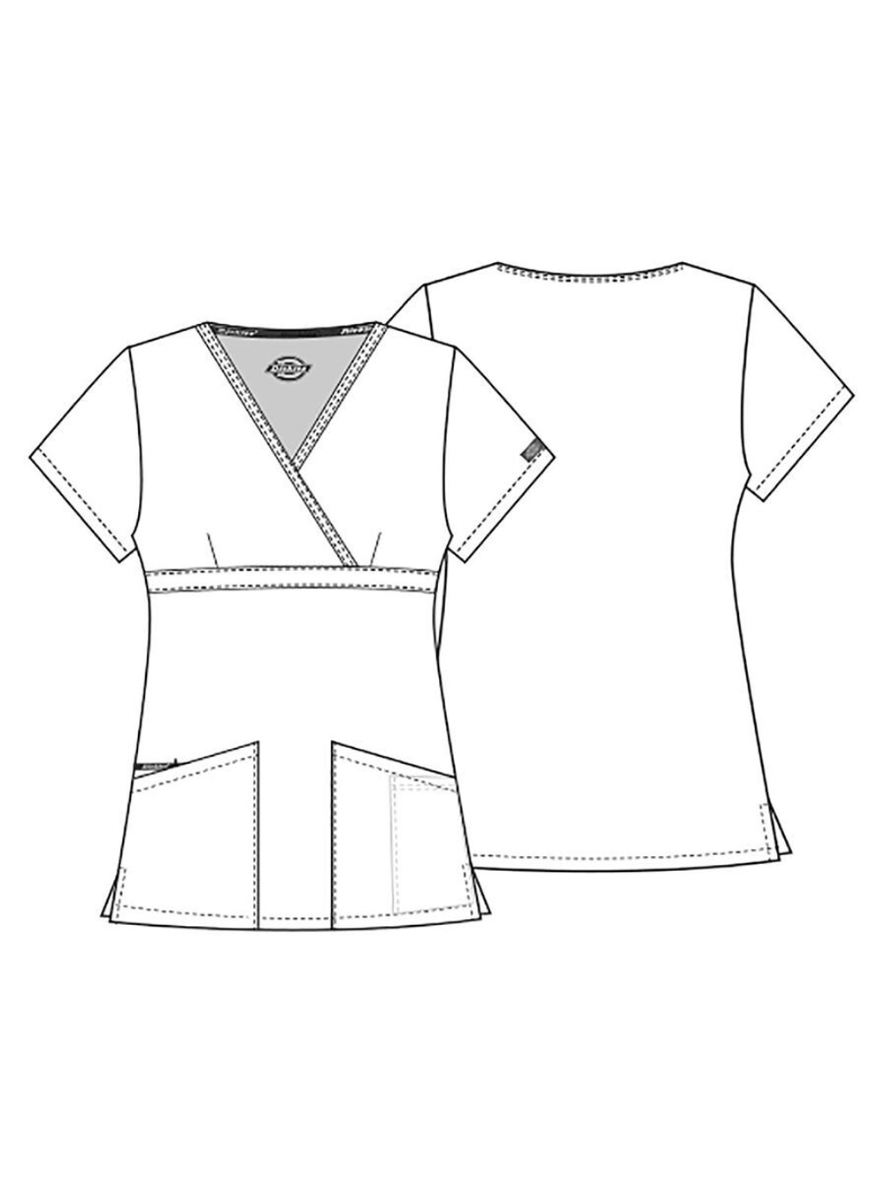 Топ медицинский женский Dickies 86806, серый, S