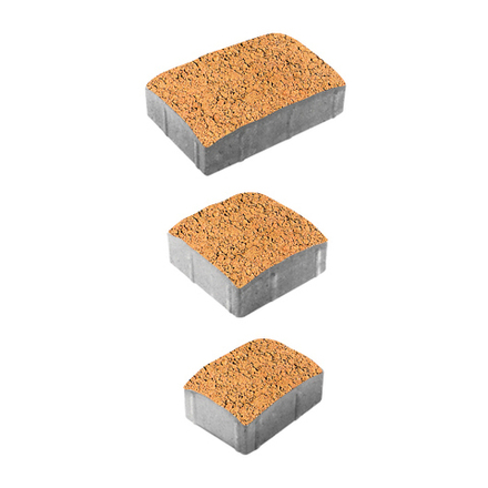 Тротуарная плитка УРИКО, комплект из 3 видов плит, Листопад Гранит Сахара