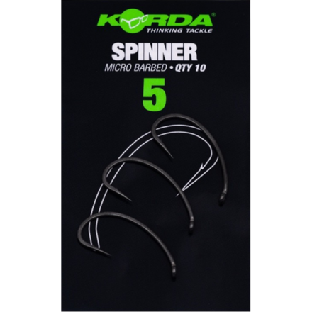 KORDA Крючок Spinner PTFE №5 с бородкой 10шт
