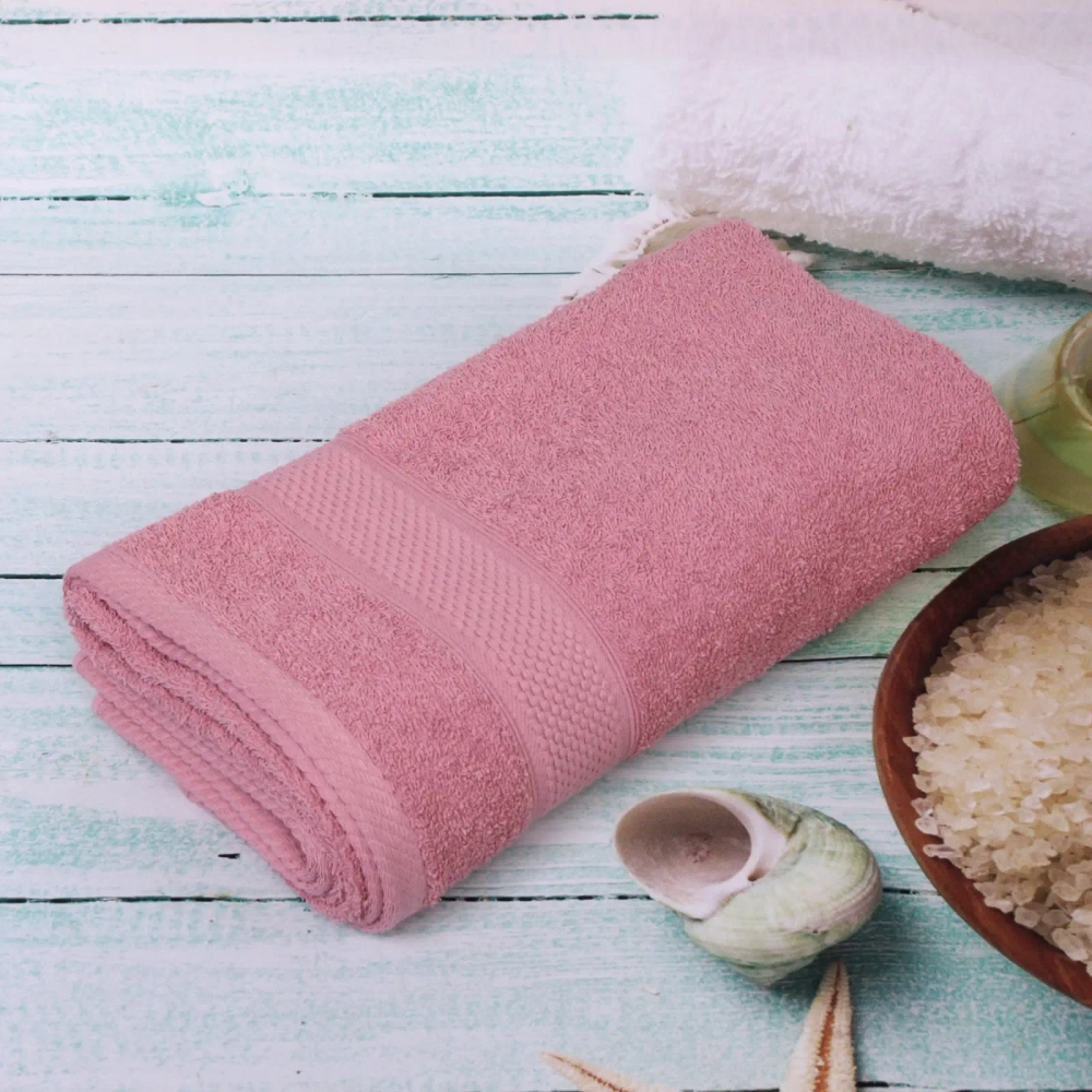 Полотенце махровое 70*130см «Nature» цвет розовый 10120 плотность 450гр/м2