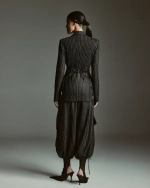 Бриджи из шерти в полоску М, Серые