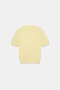 ZARA КАРДИГАН С ЦВЕТОЧНЫМИ ПУГОВИЦАМИ, СВЕТЛО-ЖЕЛТЫЙ