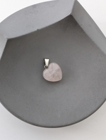 Подвеска сердце розовый кварц, 16мм