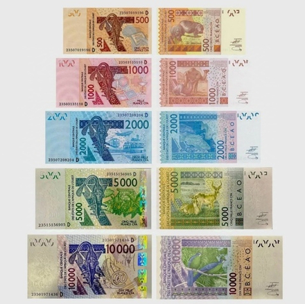 Мали КФА 2023 набор 5 банкнот UNC