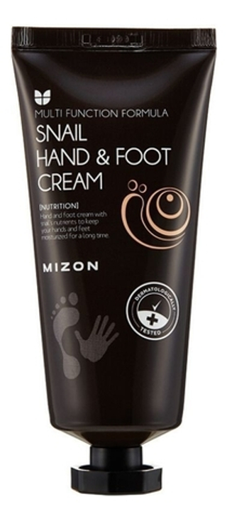 MIZON  Крем для рук и ног с муцином улитки- SNAIL HAND & FOOT CREAM, 100мл