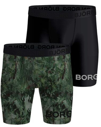 Мужские спортивные боксеры Björn Borg Performance Boxer Long Shorts 2P - разноцветный
