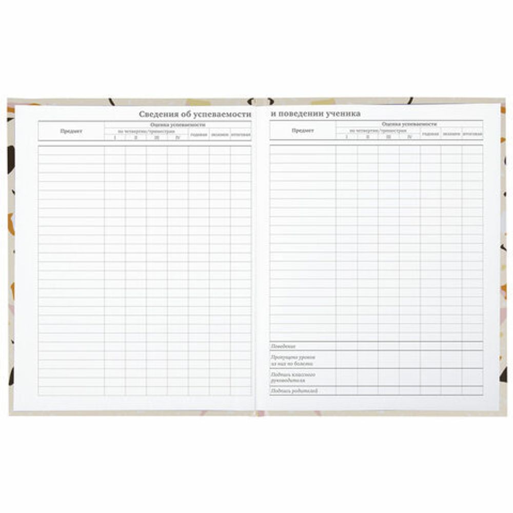 Дневник 5-11 класс 48 л., твердый, BRAUBERG, глянцевая ламинация, с подсказом, "Terrazzo", 106871