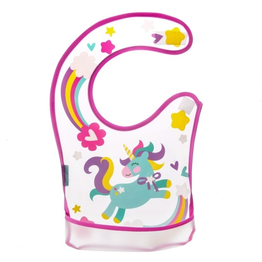 Нагрудник непромокаемый «Доченька», с карманом, на липучке, цвет МИКС  4136442