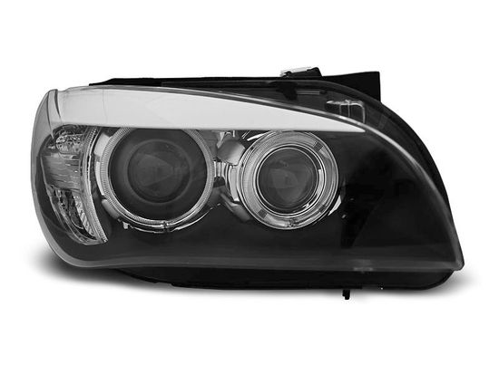 Передние фары angel eyes led black для BMW X1 E84
