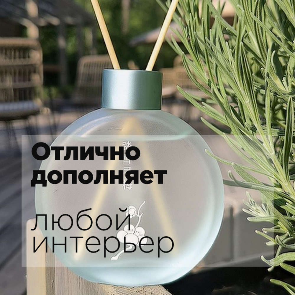 Диффузор ароматический для дома с тростниковыми палочками ПЕРВЫЙ СНЕГ