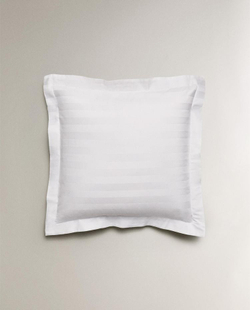 ZARA HOME НАВОЛОЧКА ИЗ САТИНА В ПОЛОСКУ (500 НИТЕЙ), БЕЛЫЙ