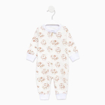 Комбинезон детский, цвет молочный/кошки, рост 56 см (Детская линия)