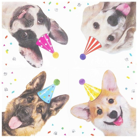 Салфетки «Собачки» фотографичные, 25 см / 33 см, 12 шт