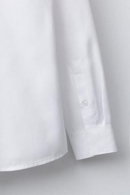 ZARA РУБАШКА ИЗ РЕЛЬЕФНОЙ ТКАНИ, БЕЛЫЙ