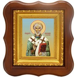 Гавиний Римский пресвитер священномученик. Икона на холсте.