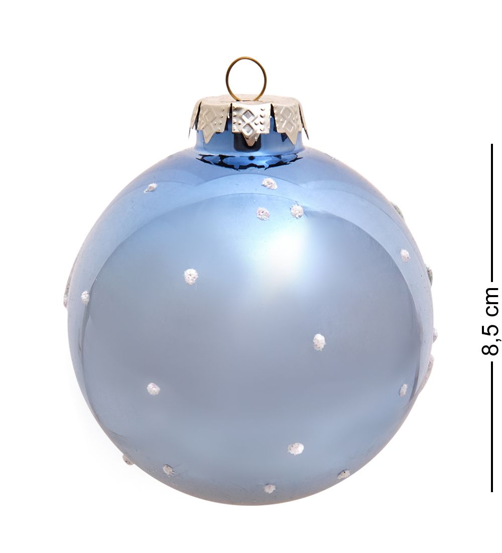 НФШ-1619 Ел.украшение Шар «Дед Мороз на лошадке» 85 мм