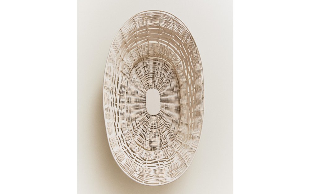 Zara Home Корзина из металла, цвет кремовый, 40 см