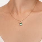 Подвеска из красного золота с агатом