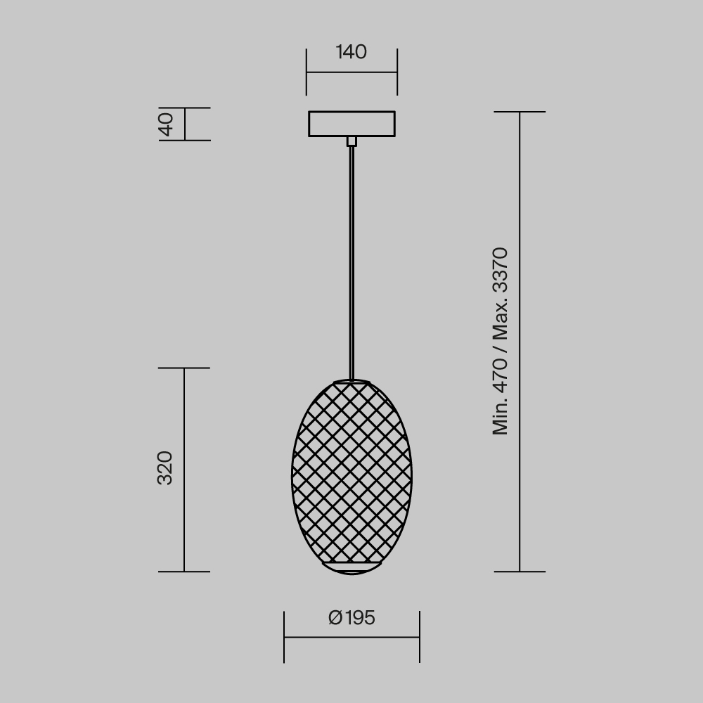 Подвесной светодиодный светильник Maytoni Bruma MOD397PL-L14B3K