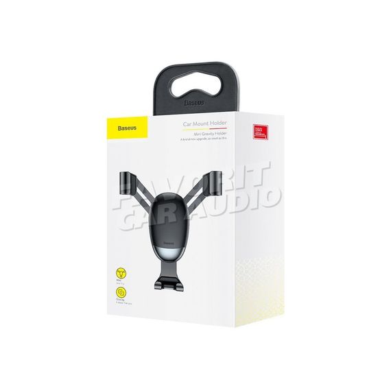 Держатель Baseus Mini gravity металл воздуховод шарнир черный