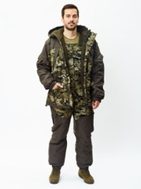 Зимний костюм для охоты и рыбалки ONERUS "Горный -15" (Таслан, Бежевый) Полукомбинезон