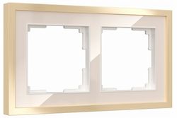 Рамка на 2 поста Werkel Baguette (айвори/латунь) W0022851