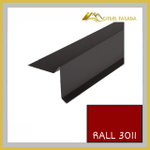 Планка торцевая для гибкой черепицы 100х20*65*10мм 0.45мм RALL 3011-Красно-коричневый 2м