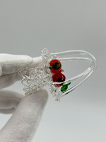 Миниатюрная декоративная корзина из стекла