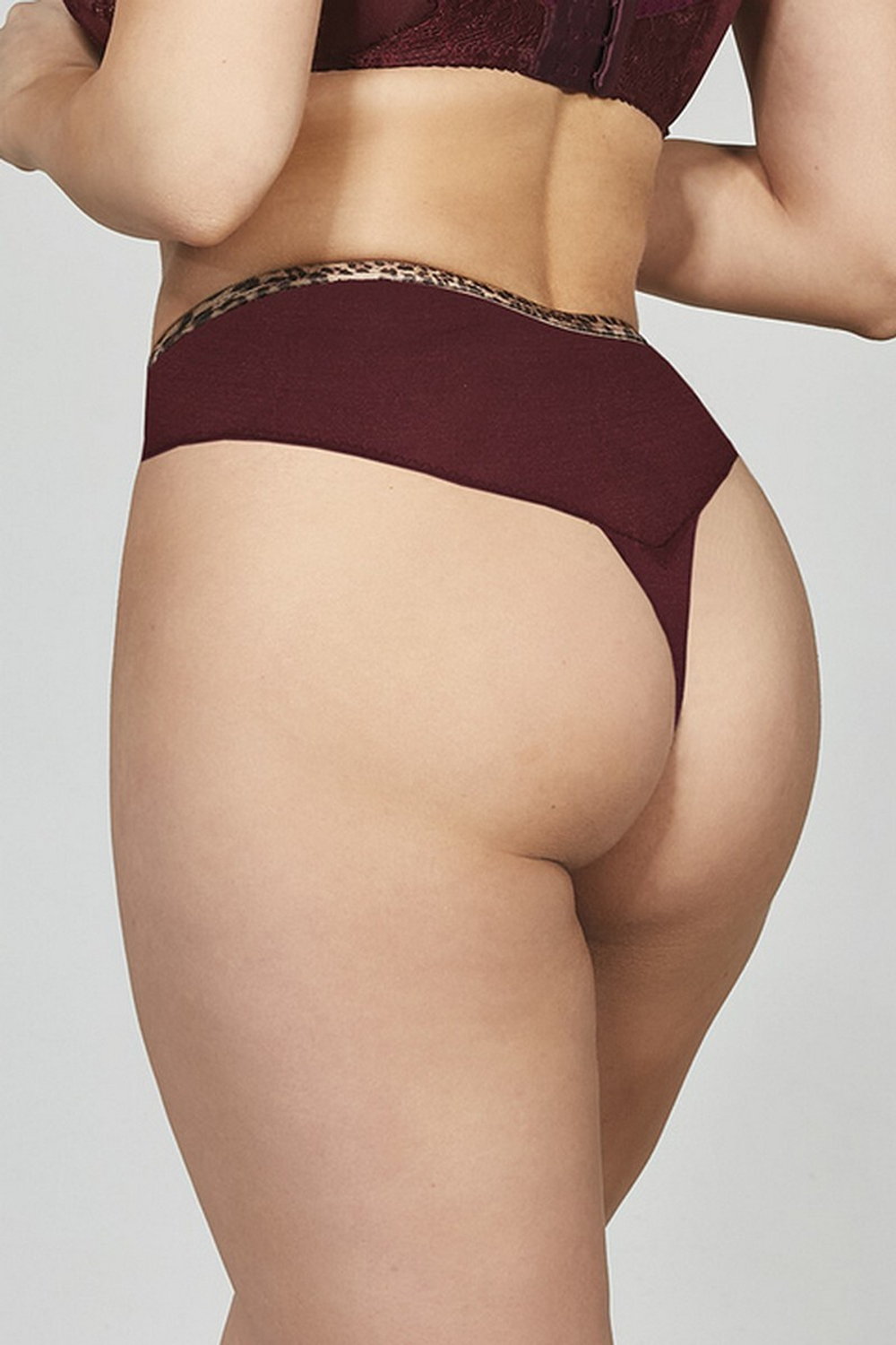SELENA BURGUNDY Stringhighwaist Трусы высокие стринги KRIS LINE