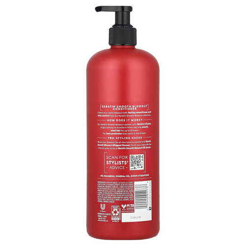 TRESemmé, Keratin Smooth Blowout, кондиционер, 828 мл (28 жидк. Унций)