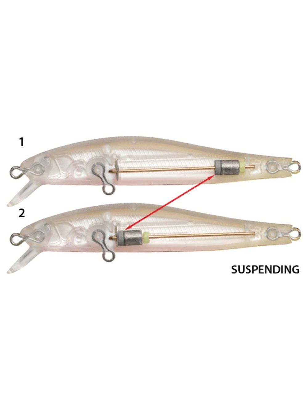 Воблер для рыбалки ZIPBAITS Rigge ZB-R-70SP, 70мм, 5.0гр., заглубление 0.6-1.2м., цвет 100M, суспендер