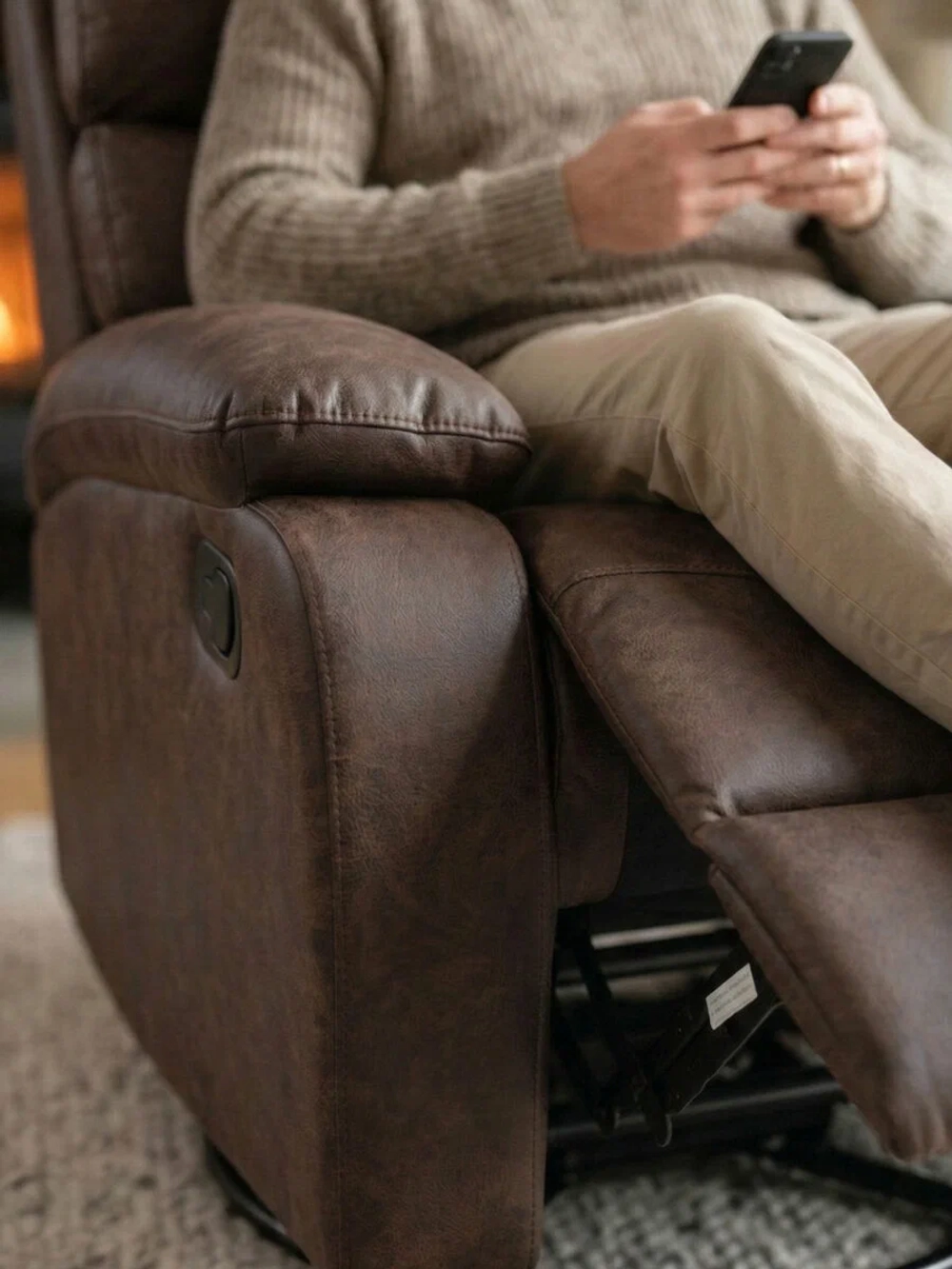 Кресло реклайнер Флоренция с качанием и вращением