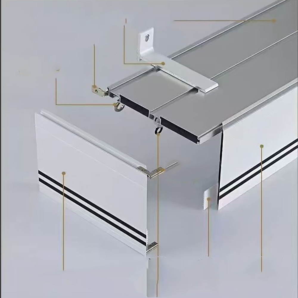 Алюминиевый короб для карниза, скрытый потолочный профиль для штор