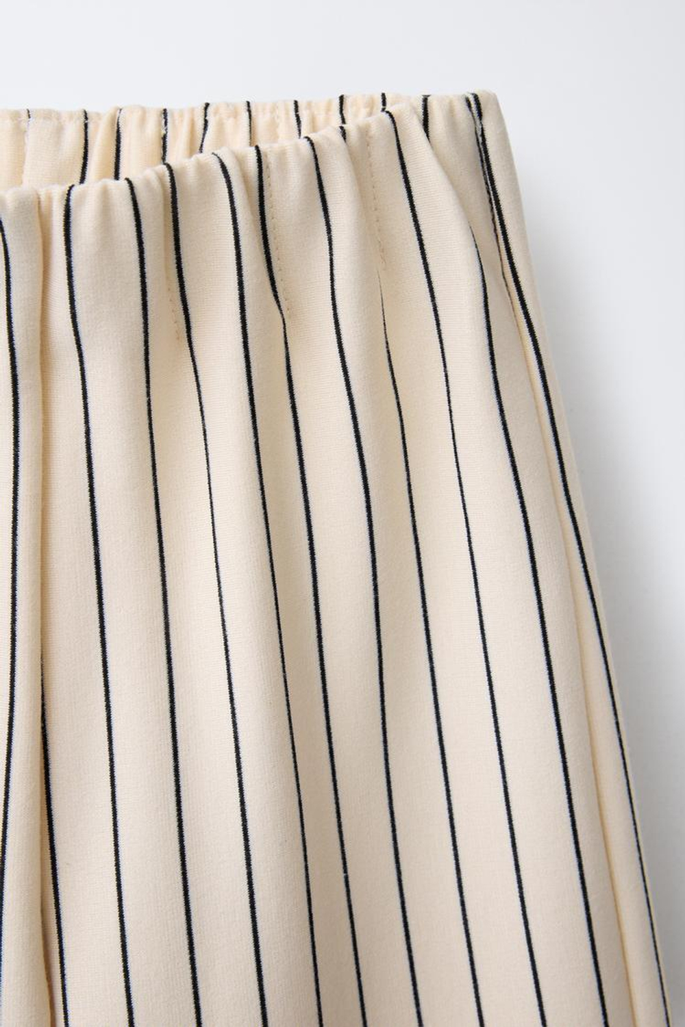 ZARA БРЮКИ-КЮЛОТЫ В ПОЛОСКУ, ЭКРЮ